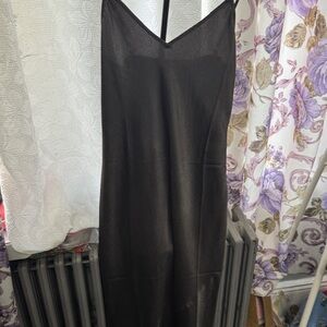 Forever 21 Sleek Black Midi Slip Dress